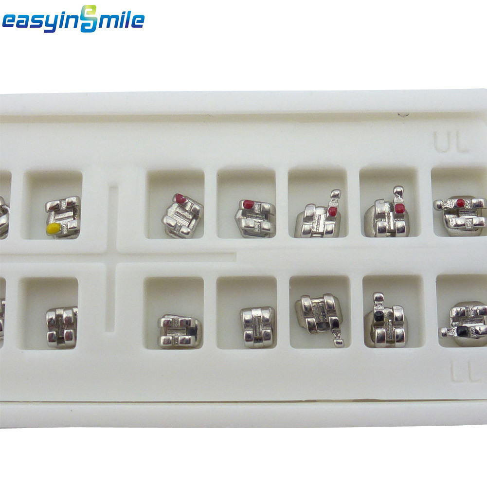 10Packs of EASYINSMILE Mini Metal Orthodontic Bracket Roth/MBT 022/018 Available