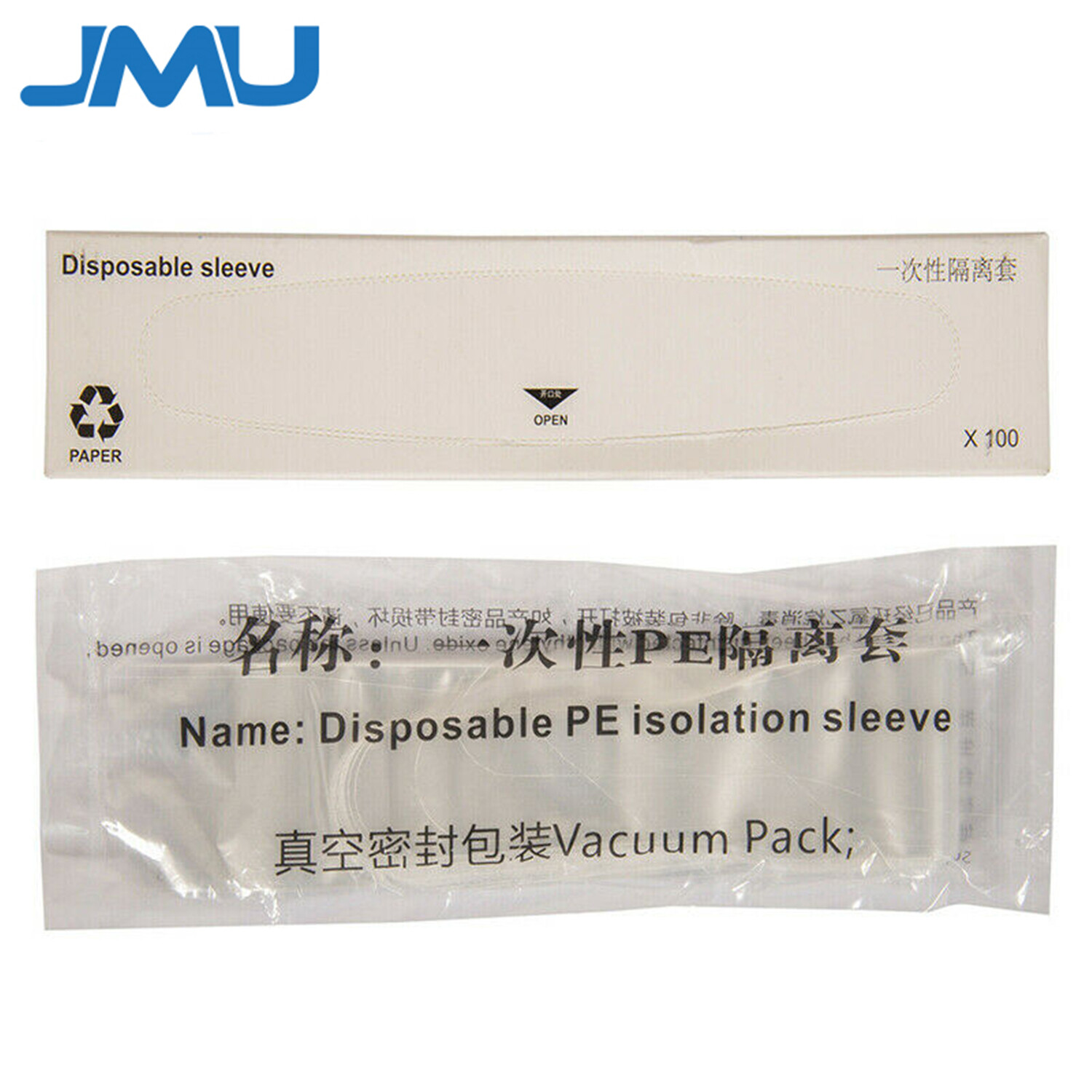 100Pcs(1 box) Dental Curing Light iled Head Isolation Sleeves Covers Vacuum Pack