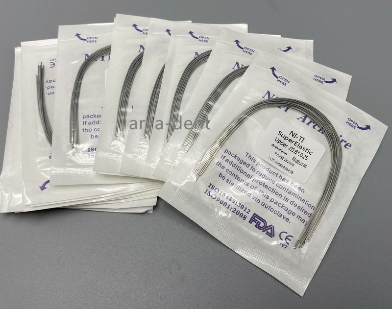 Dental Orthodontic Arch Wire Super Elastic NITI Round Rectangular Natural Form