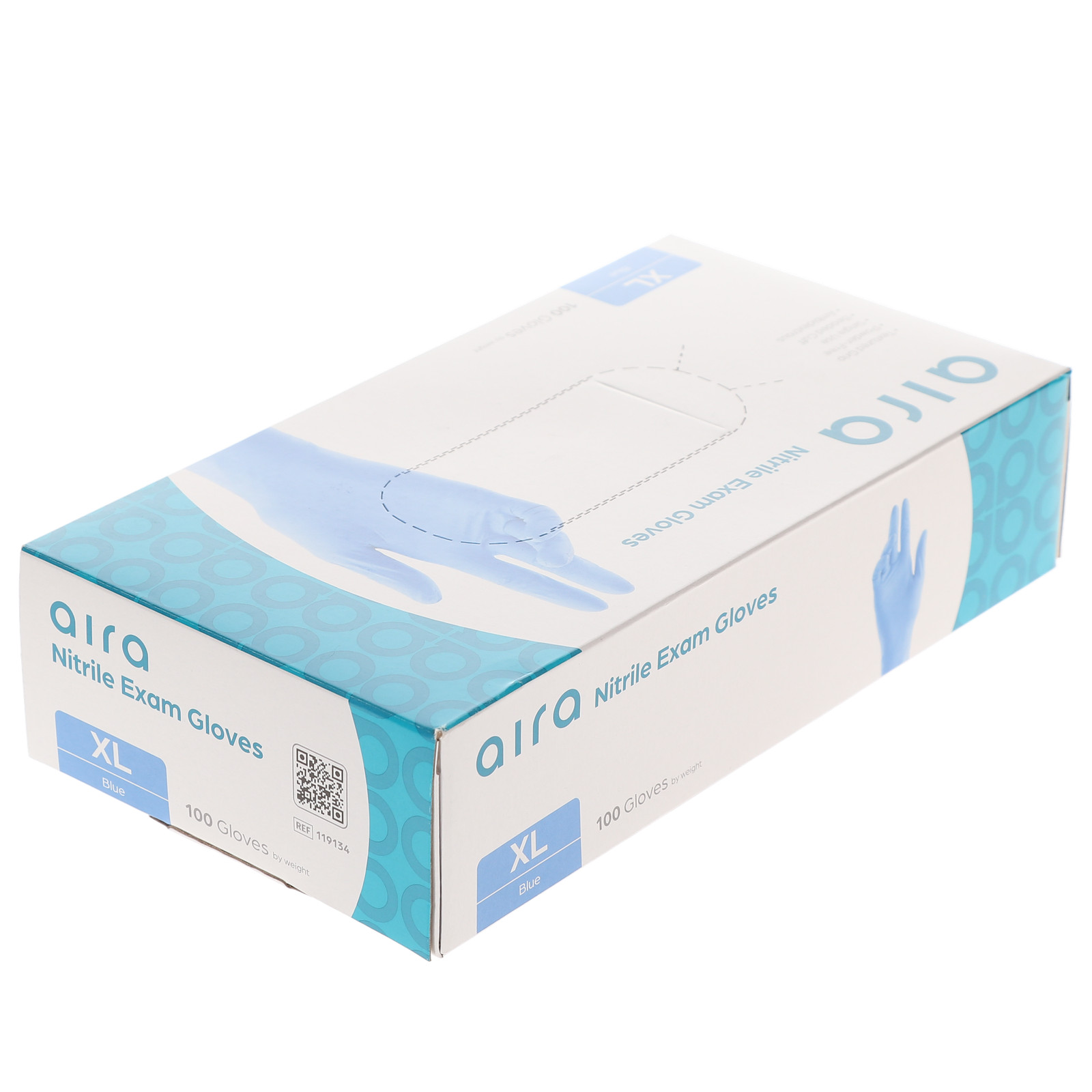 House Brand Dentistry 119134 Nitrile Exam Gloves PF Textured Blue 100/Bx X-Large