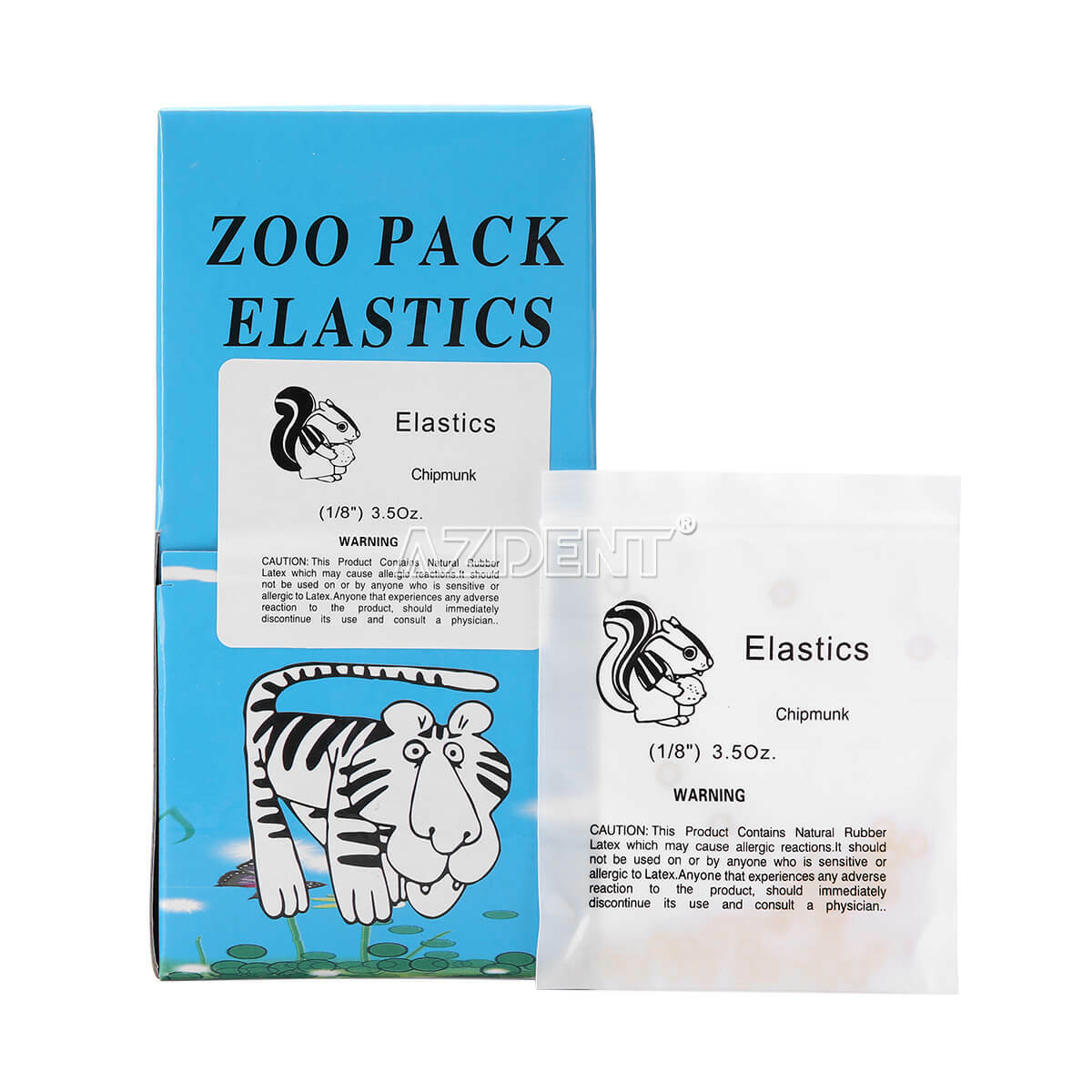 5000Pcs AZDENT Dental Orthodontic Elastics Braces Rubber Bands 3.5oz/5.0oz/6.5oz