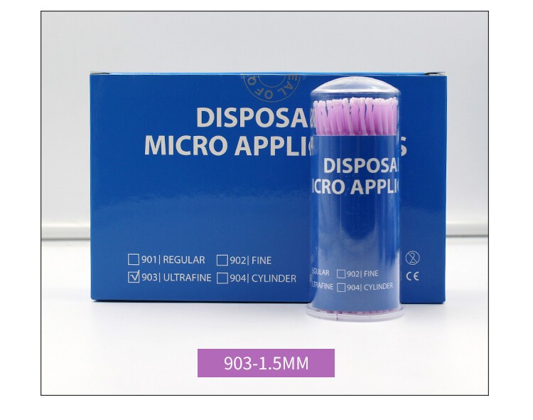 100Pcs/Box Dental Material Disposable Micro Brushes Applicators Micro Applicator