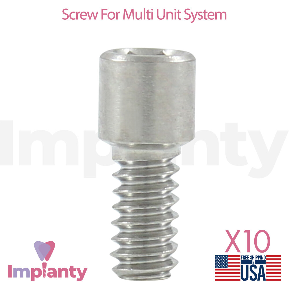 10 Titanium Screw Straight & Angled Multi Unit Conical Connection Internal Hex