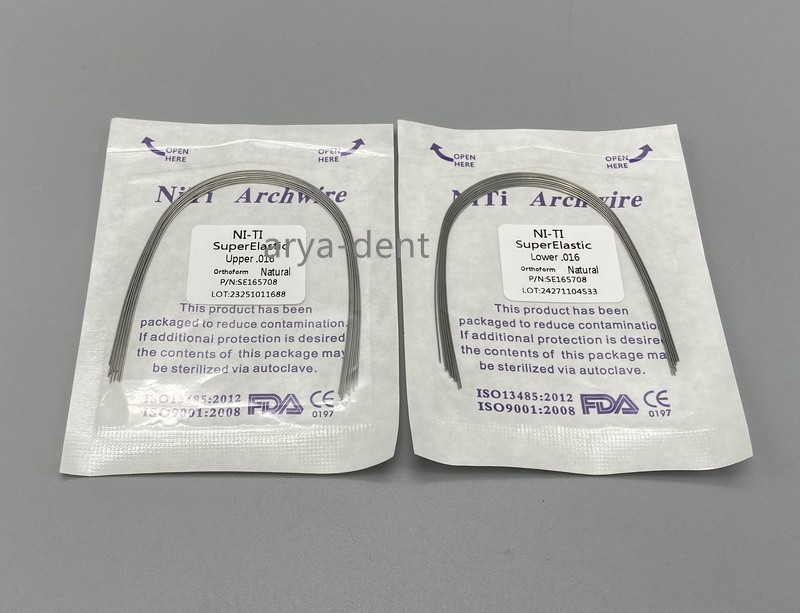 Dental Orthodontic Arch Wire Super Elastic NITI Round Rectangular Natural Form