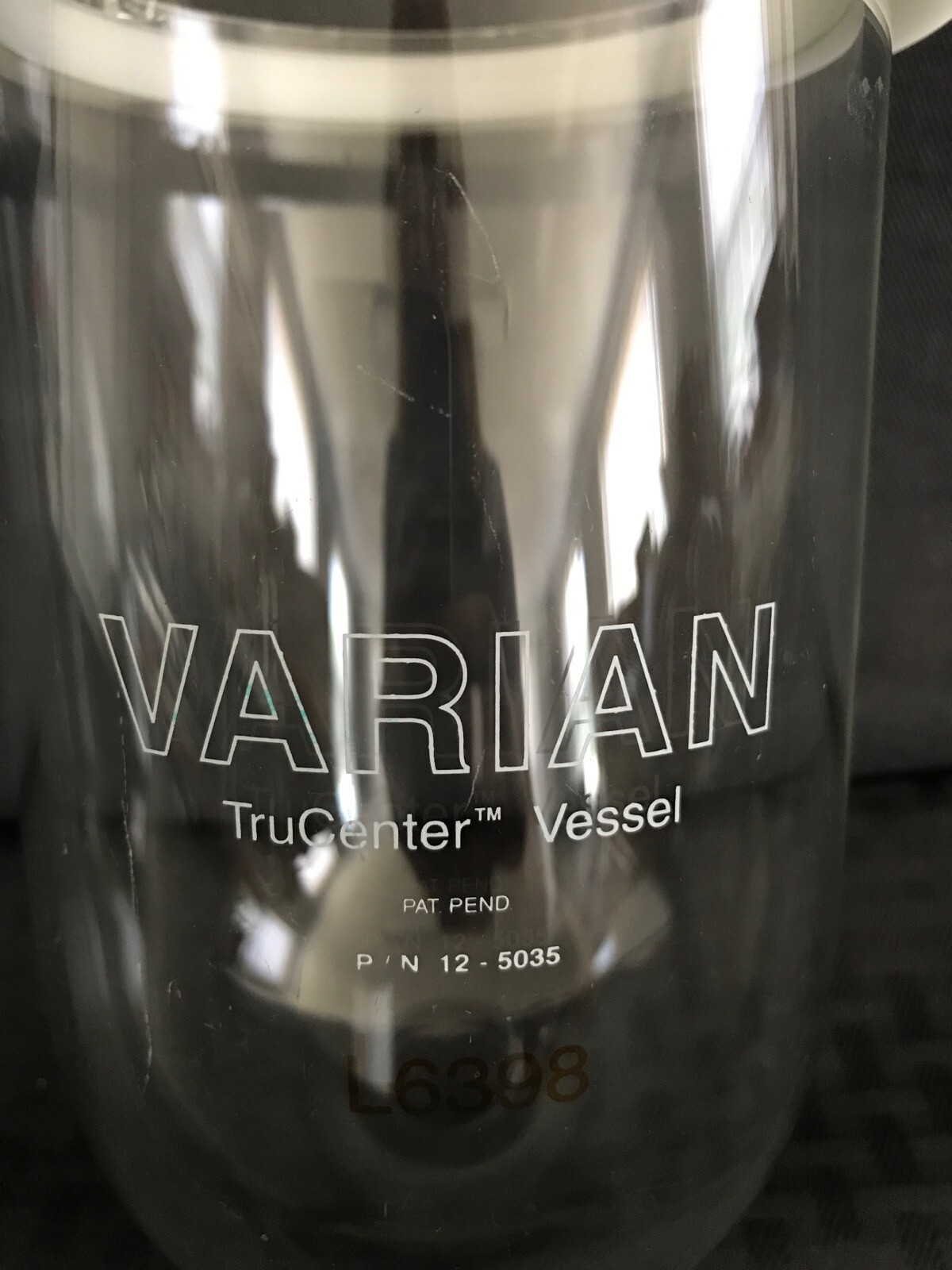 VARIAN 1000mL TruCenter Glass Dissolution Vessel w/ Collar 12-5035 B