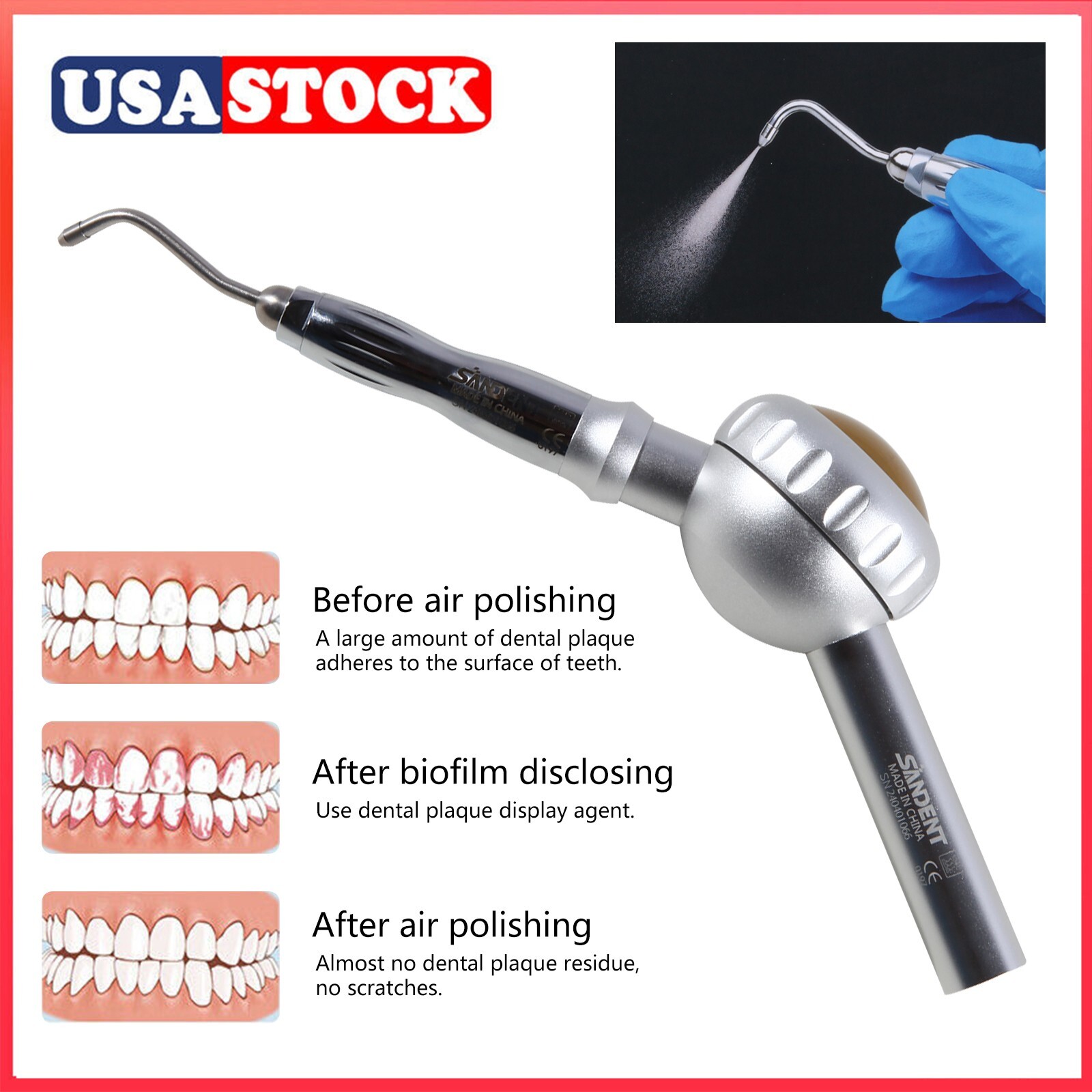 Dental Air Flow Hygiene Teeth Polishing Prophy Jet Polisher Fit Kavo Multiflex
