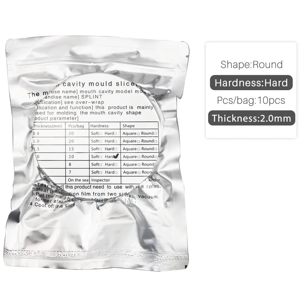 Dental Lab Round Splint Hard 2.0mm Thermoforming Material for Vacuum Forming USA