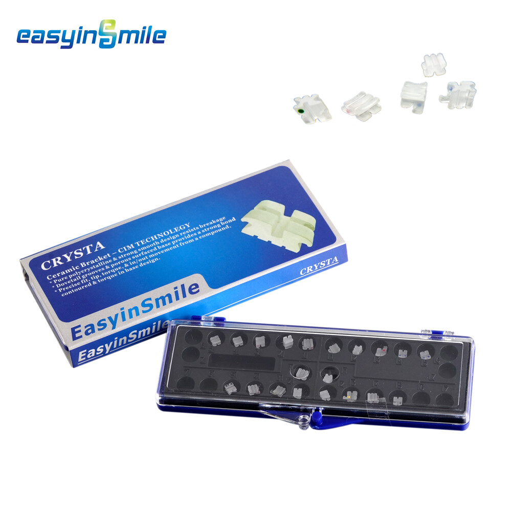 5pk Dental ceramic Brackets Orthodontic Roth/MBT.022″3/345 Hook Clear braces5-5