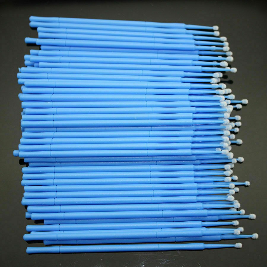 100×Dental Microbrush Disposable Bendable Applicators Tips Micro Brush Cleaning