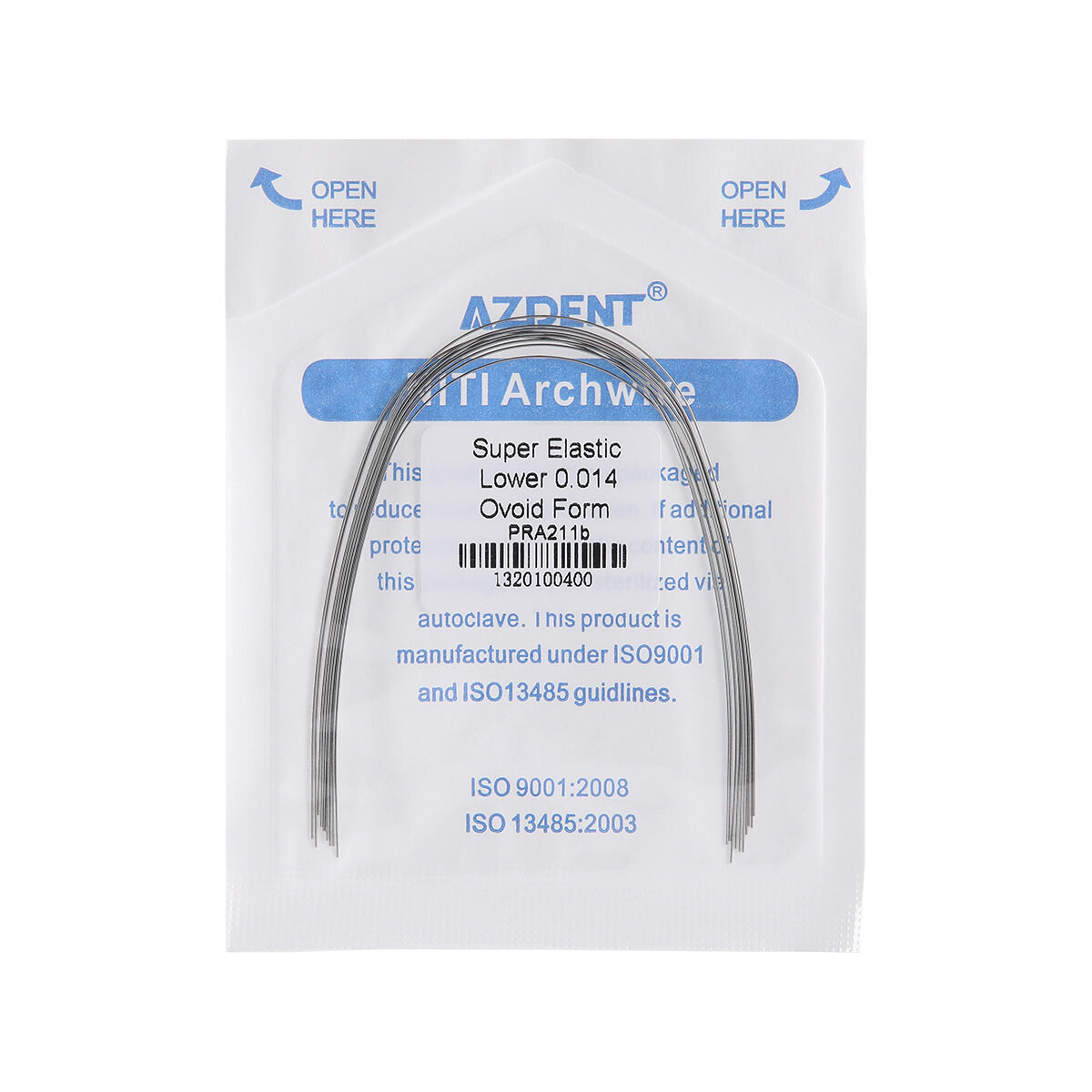 AZDENT Dental Orthodontic Super Elastic Niti Round Arch Wires Ovoid Form U/L