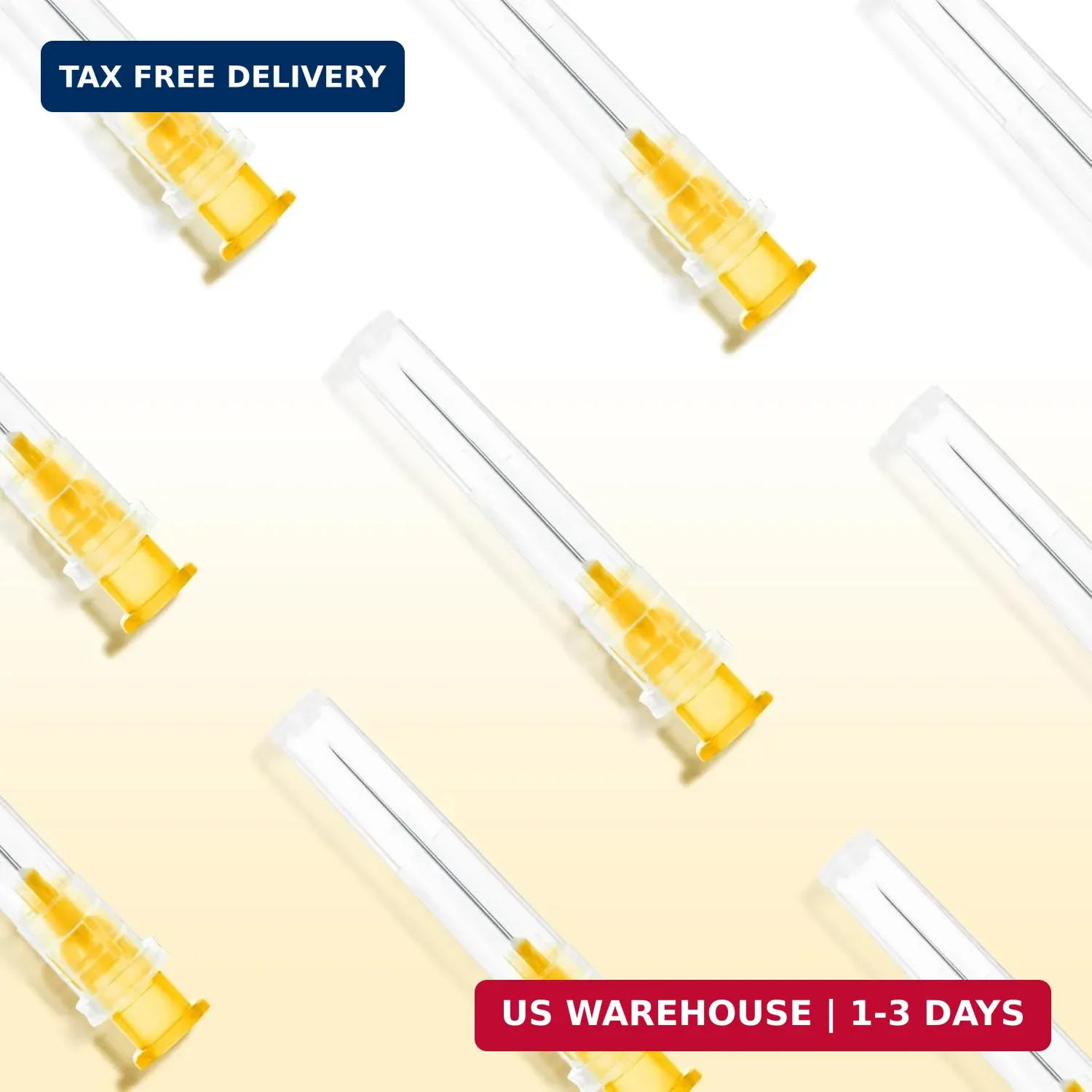 25 Gauge 1 Inch Disposable Needles with Caps – Luer Lock Lab Dispensing Accessor