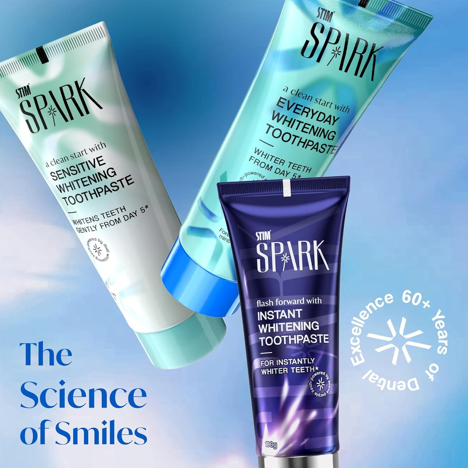 STIM Spark Everyday Whitening Toothpaste Whiter teeth from day 5 PACK OF 1PC