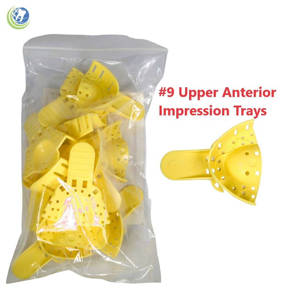 Dental Grillz Upper Anterior Teeth Plastic Mold Impression Trays UA #9 12/bag