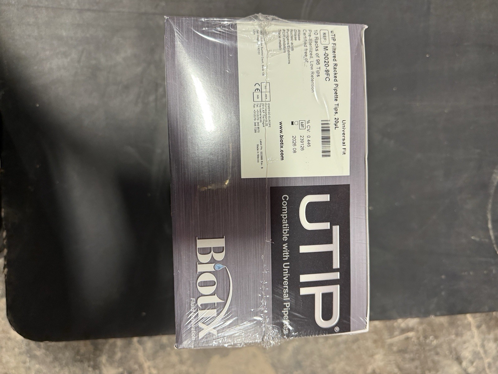 Biotix uTip filtered Racked pipette tips 200ųl 10 racks of 96 tips (960)