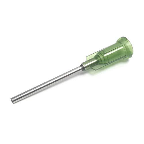 20 Pack – 14 Ga 1 Inch Blunt Tip Dispensing Needle with Luer Lock,Olive