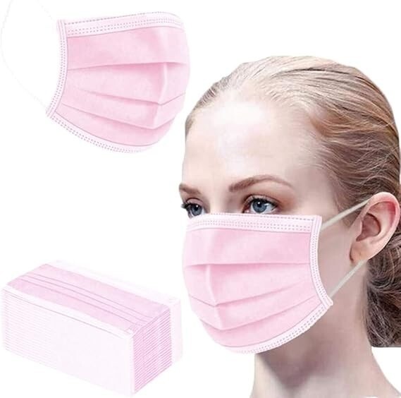 GP Craft 50/100 Pcs Disposable Face Cover 3-Ply Filter Breathable Earloop Masks