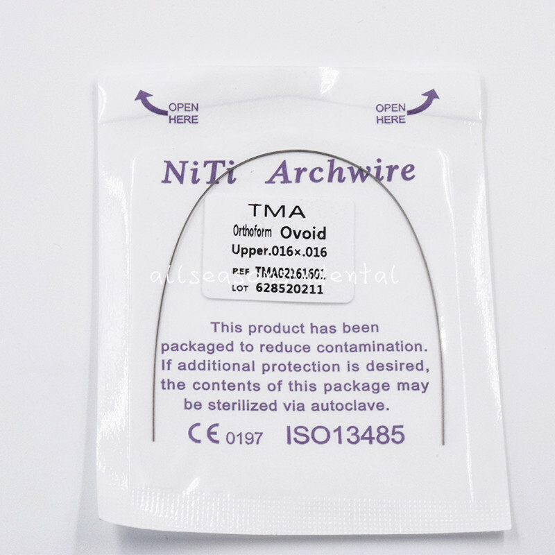 1-100Pcs Dental Orthodontic TMA Arch Wire Ti-Mo-Alloy Rectangular Ovoid/Natural
