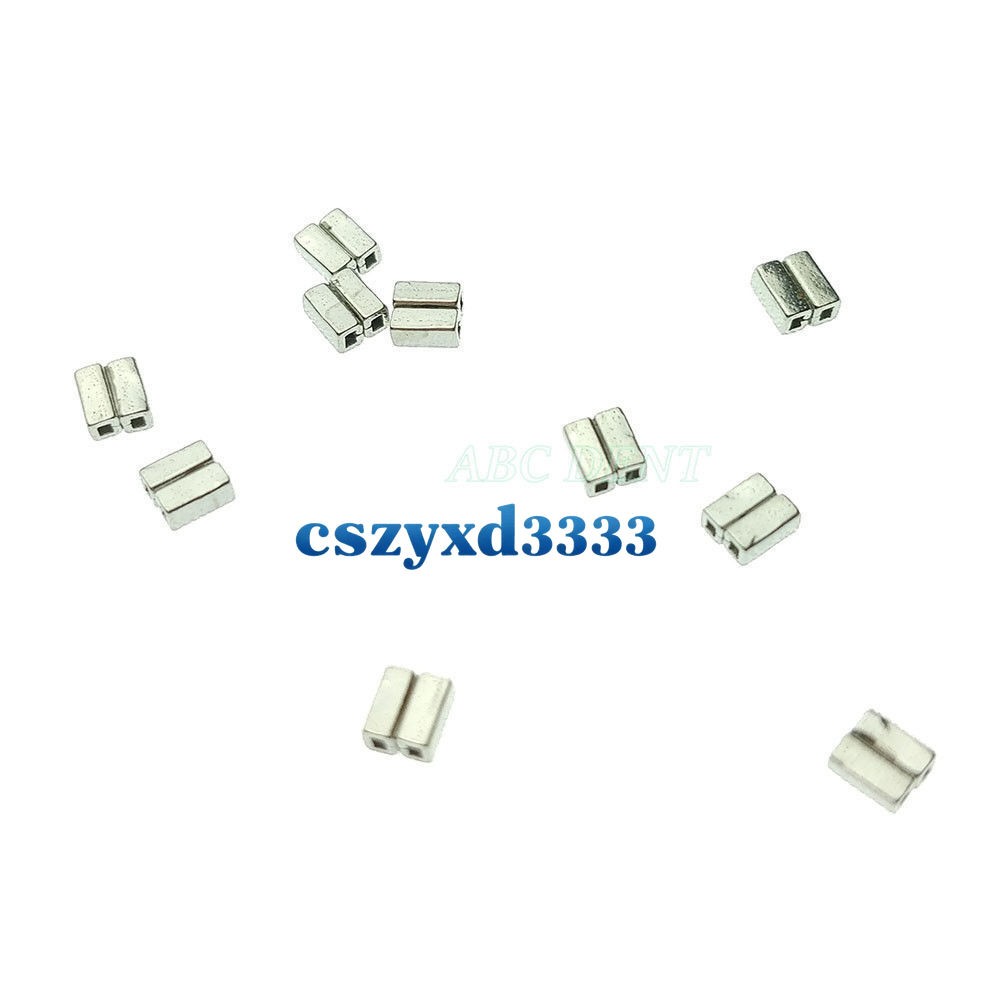Dental Orthodontic Accessory Crimpable Hook Double Tube Cross Type 10pcs/bag