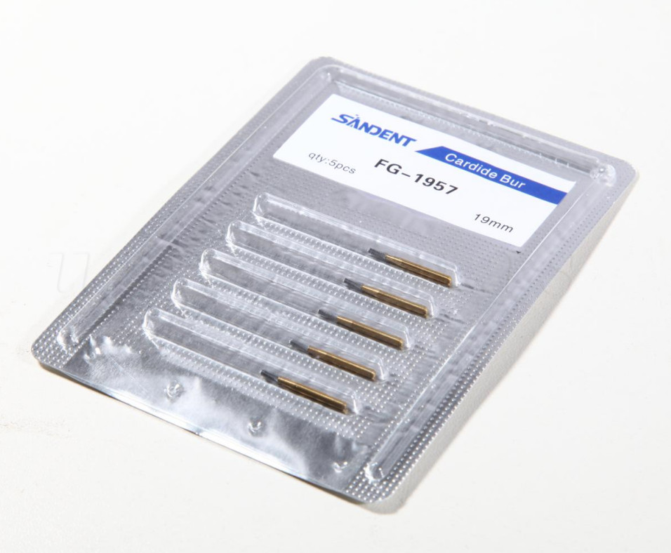 10Pcs Dental Tungsten Carbide Burs Crown Cutter Cutting Transmetal FG 1957