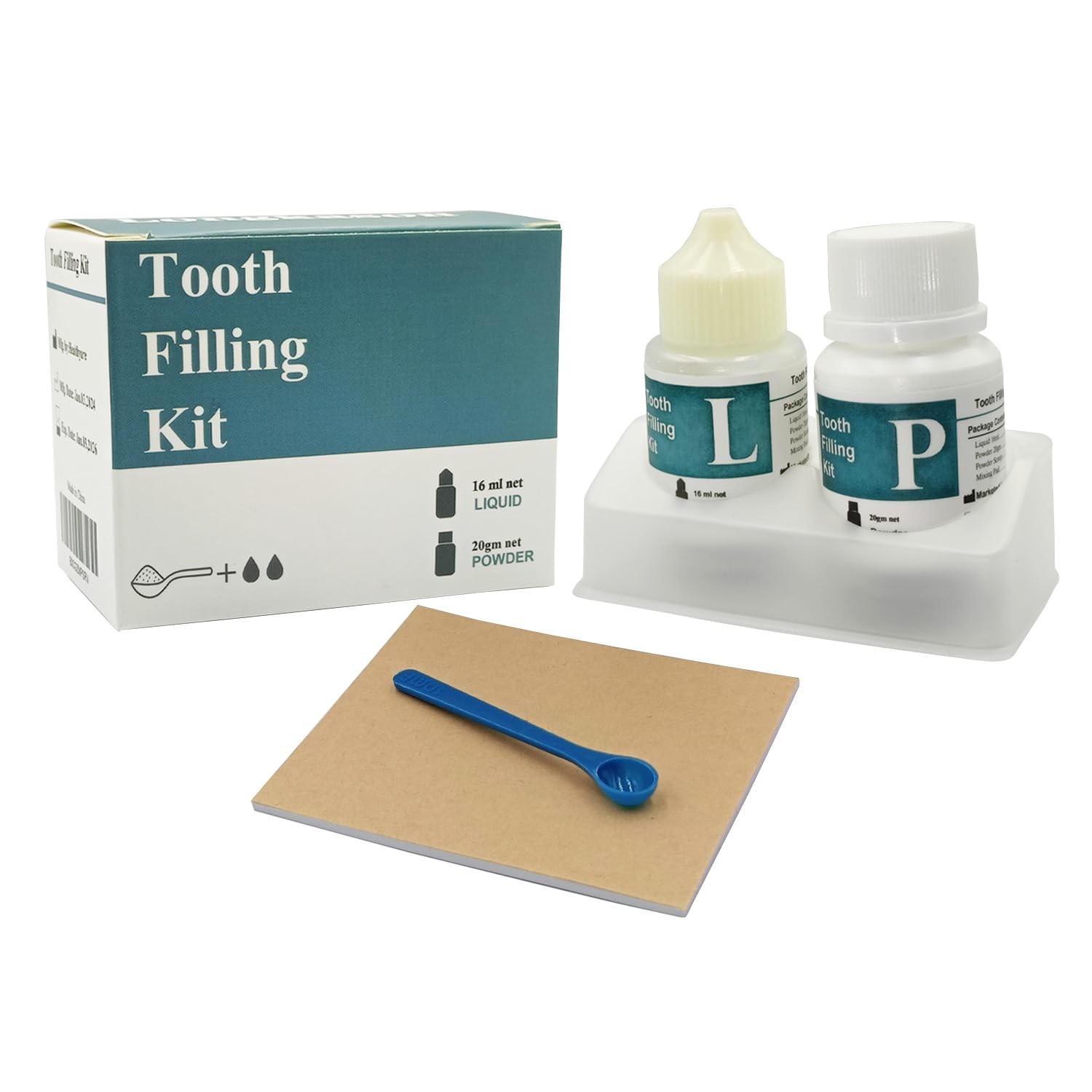 Zinc Oxide Eugenol Dental Cement Kit | Super Adhesive | Instant Tooth Repair, Ca