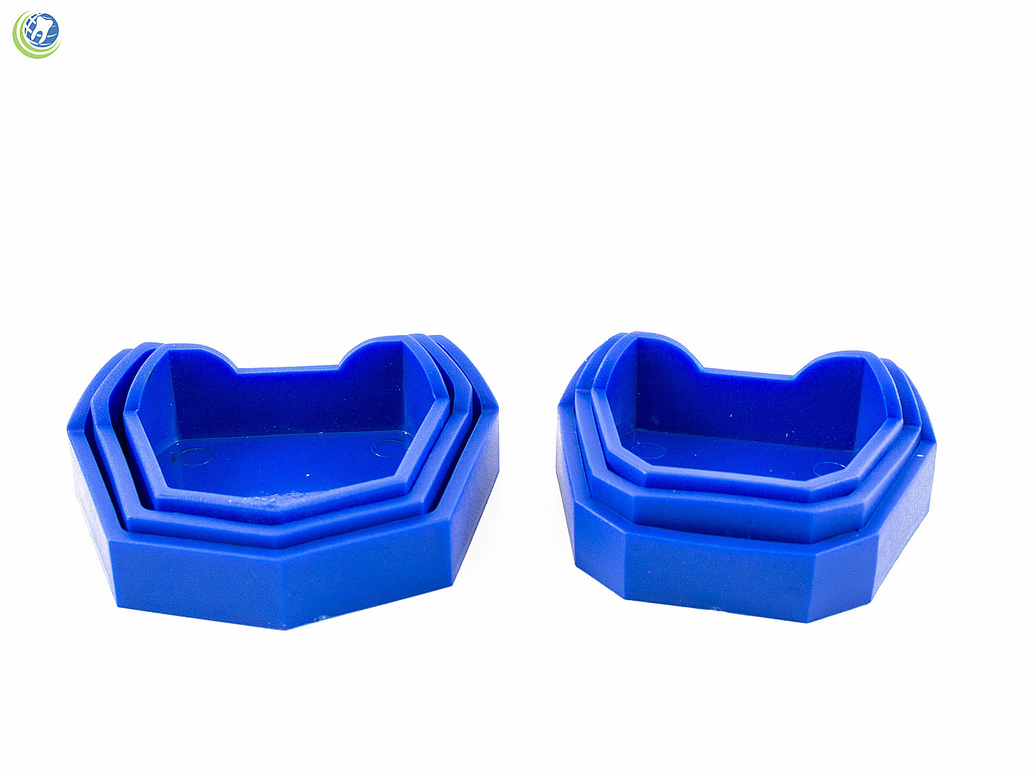 Dental Model Lab Base Former Molds for Stone Tray Loading Assorted Set of 6