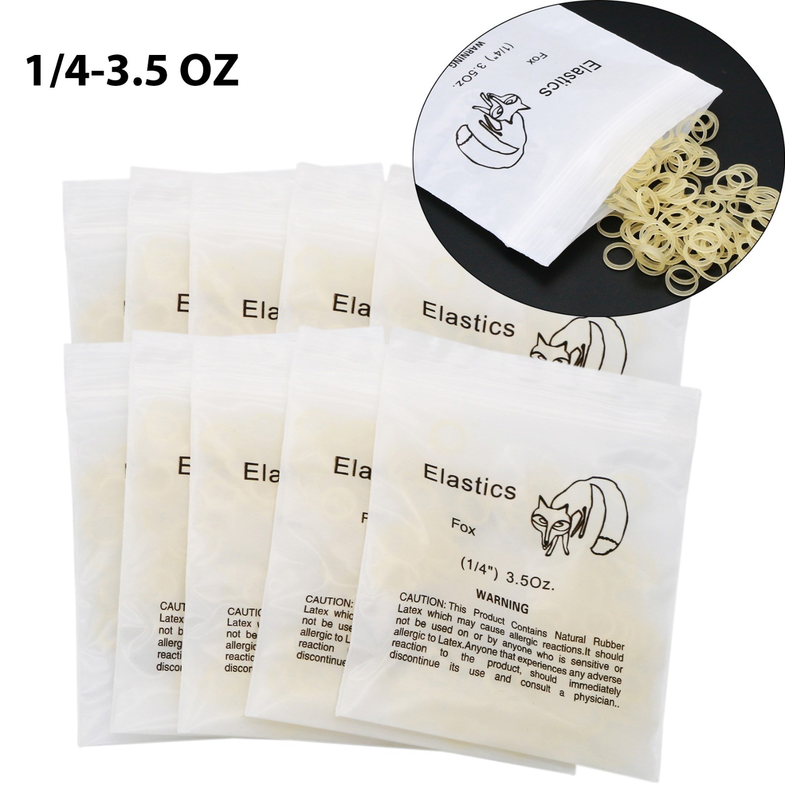 US Dental Ortho Elastics Latex Braces Orthodontic Rubber Bands 3.5,5.0,6.5 OZ