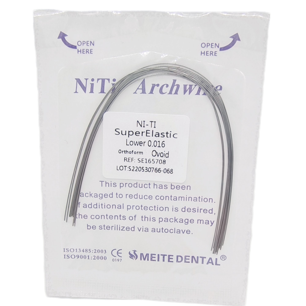 50 Packs Dental Orthodontic Super Elastic Wire Niti Round Arch Wires Ovoid Form