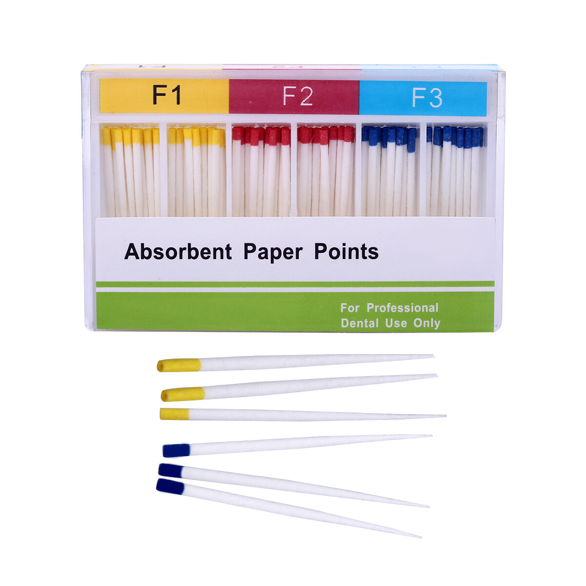 5-100Pack Dental Absorbent Paper Points F1 F2 F3 Root Canal Endodontic
