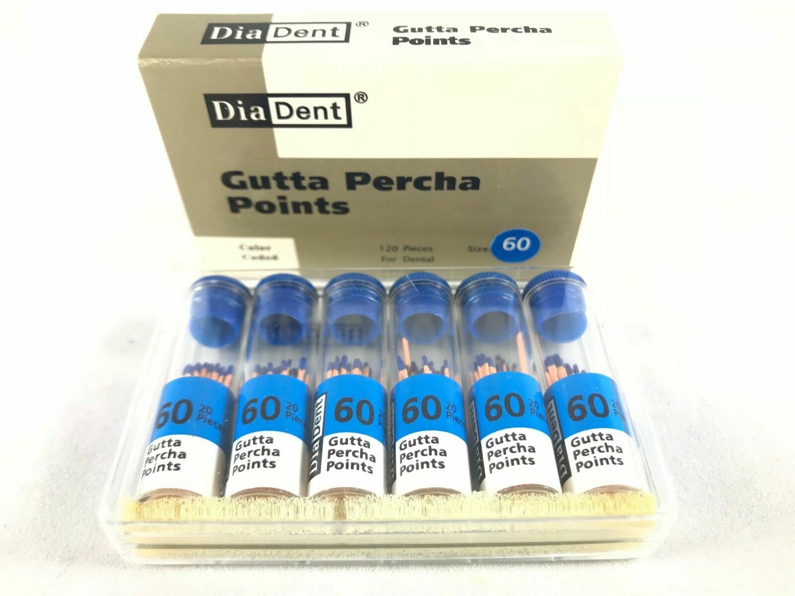 DIADENT Gutta Percha Points Endodontics (240 Pieces) All sizes Spill Proof 2 Box
