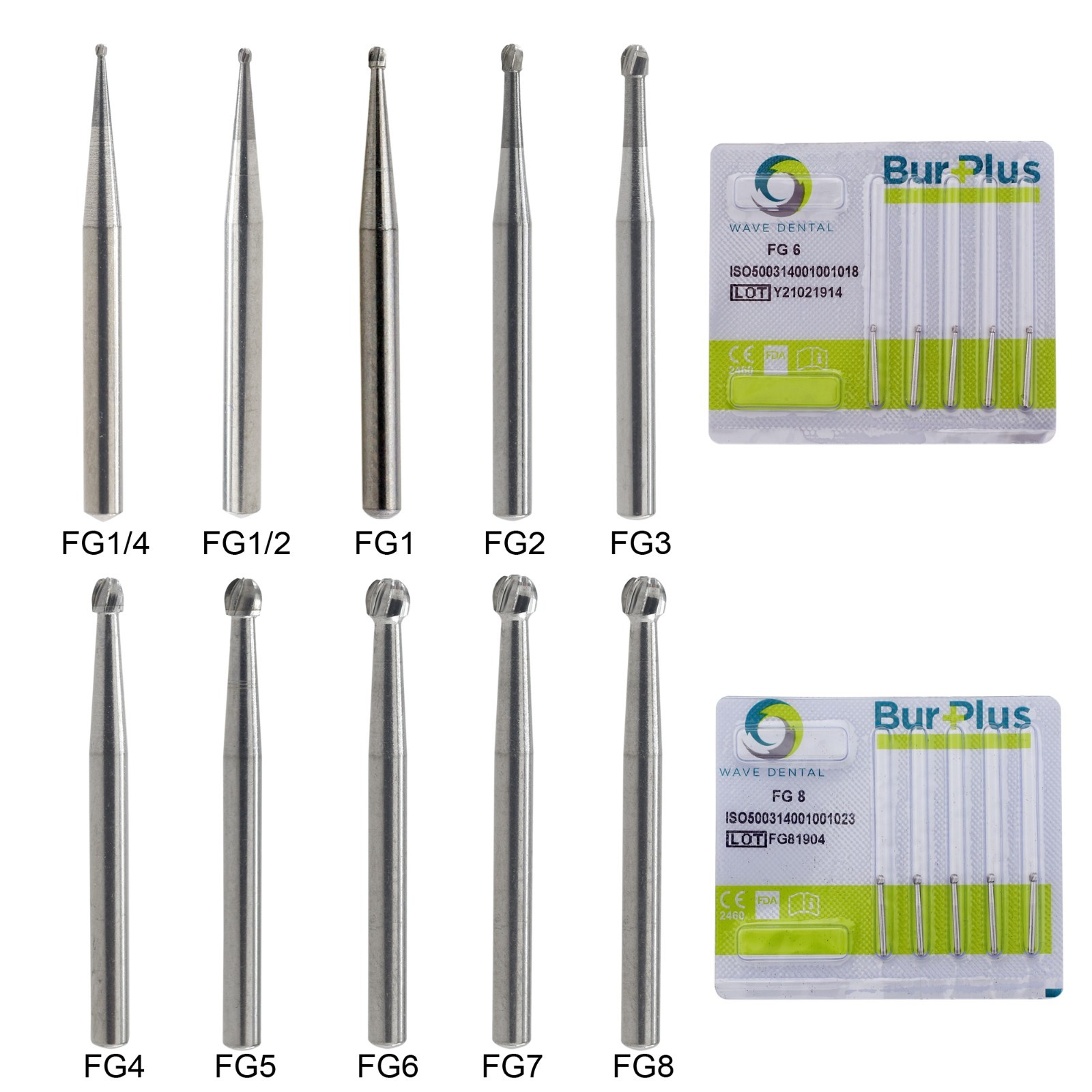 Wave Dental Round Carbide Bur FG Diamond Bur Surgical Long Round Ball High Speed