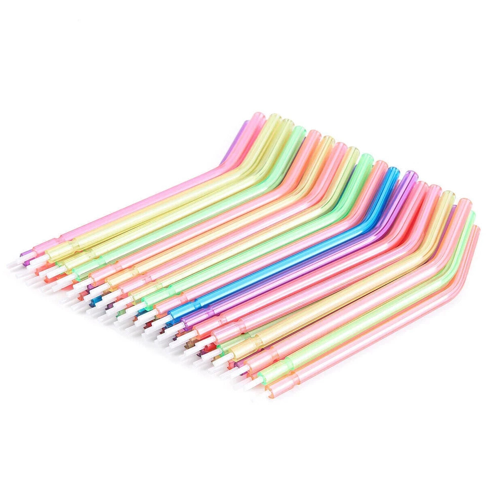 Dental Colorful Disposable 3-Way Air Water Syringe Triple Spray Nozzles Tips