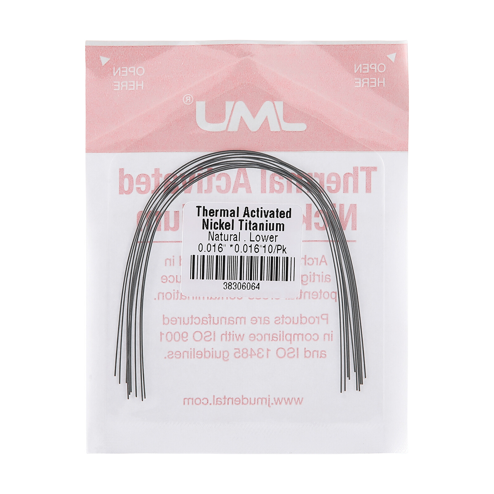 JMU 10PCS Orthodontic NiTi Archwire Thermal Activated Natural Round/Rectangular