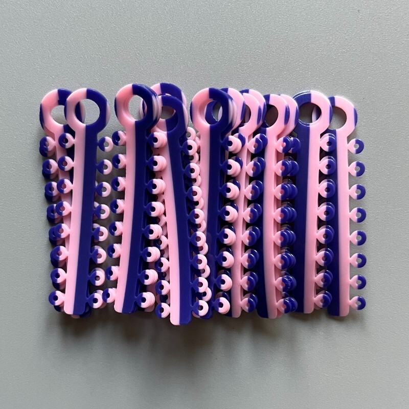1Box/320pcs Dental Ligature Ties Orthodontic Elastic Rubber Bands Mix Colors