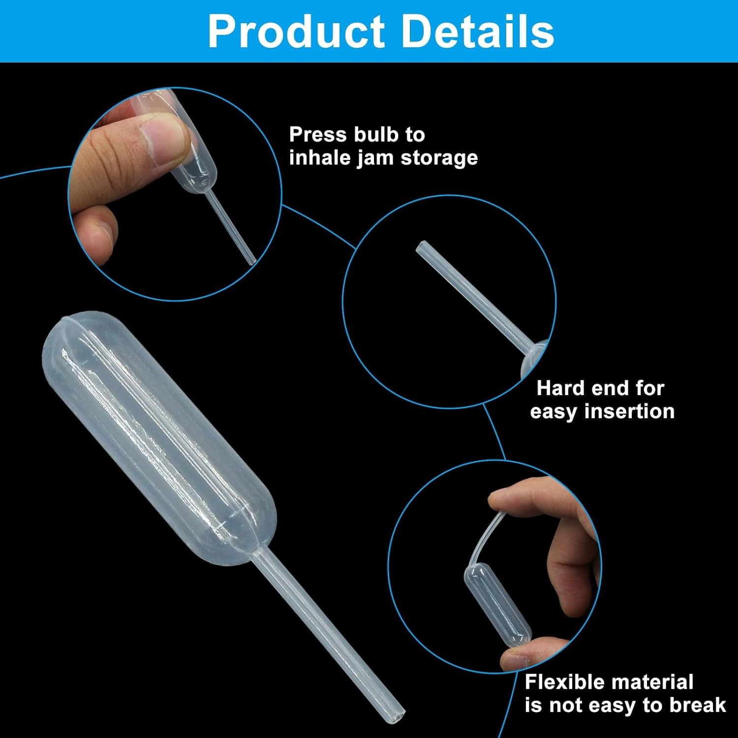 120 Pcs 4ml Clear Plastic Pipettes Mini Squeeze Droppers for Cupcakes & Desserts