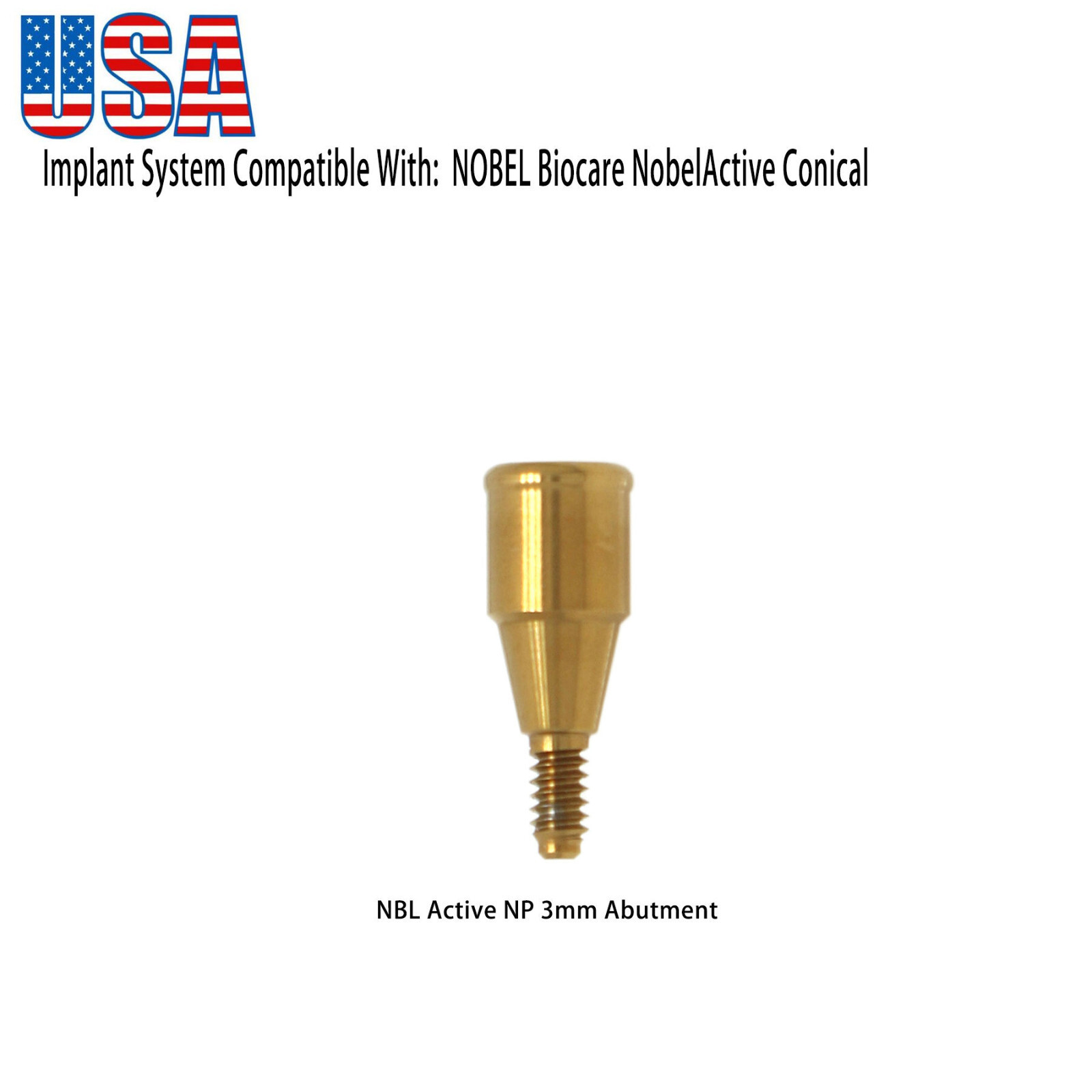 US Dental Attachment Locator Abutment for Nobel Biocare NP/RP 1-5mm Caps Kit