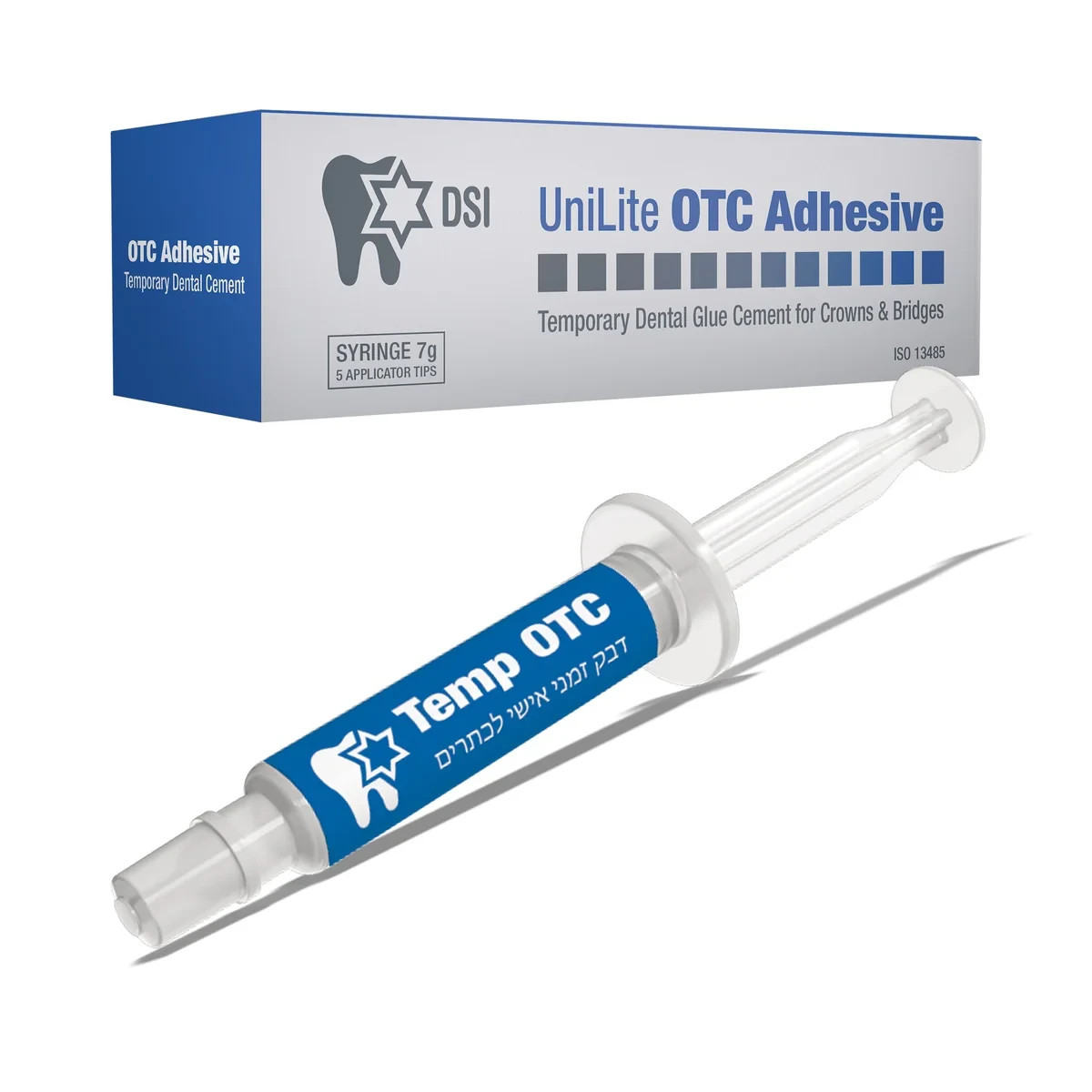 DSI Temp OTC Temporary Dental Glue Cement 7g Crowns Bridges DIY Teeth Emergency