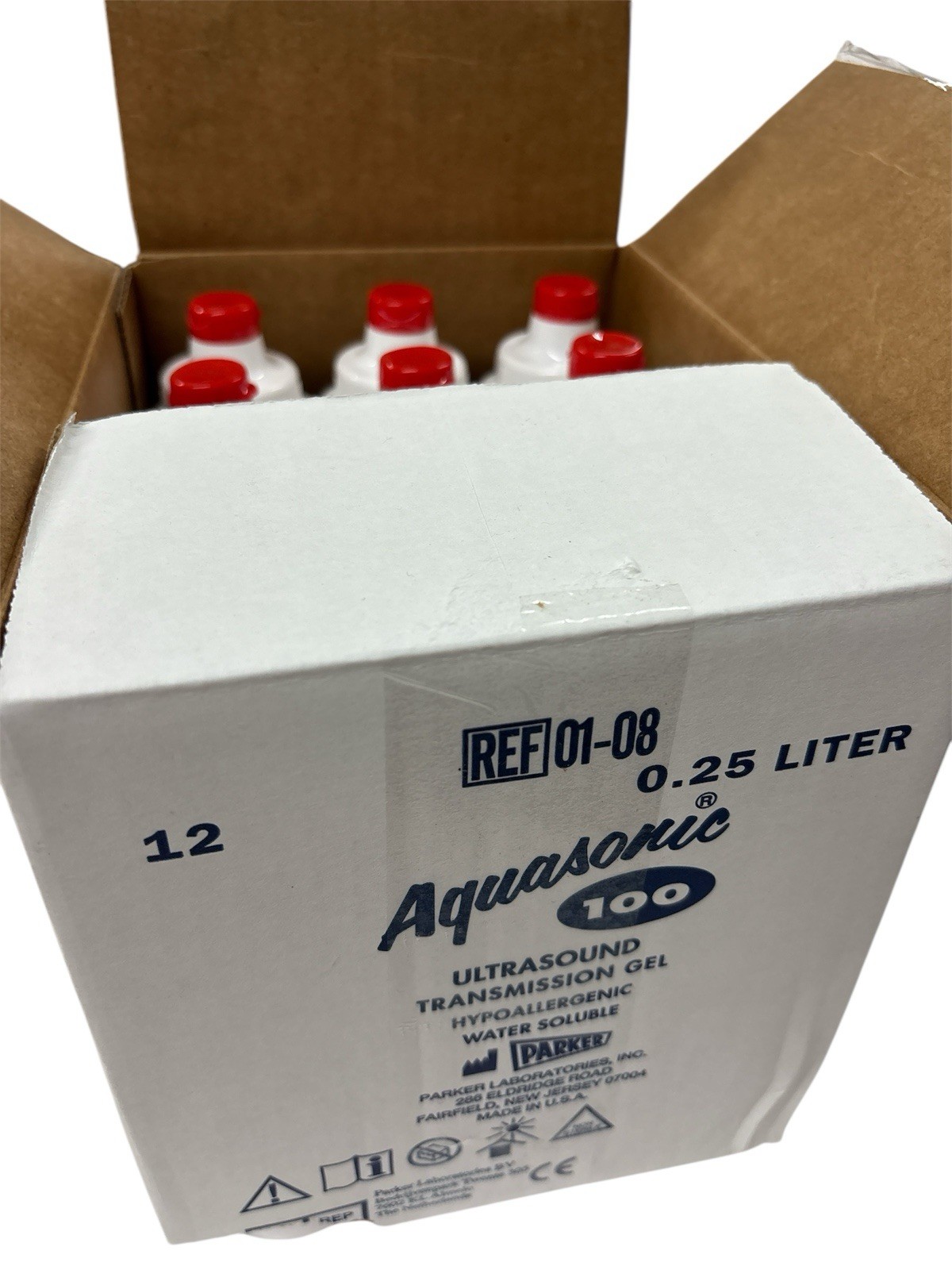 12 (8.5oz/0.25L ea) Parker Aquasonic 100 Ultrasound Transmission Gel EXP 6/30