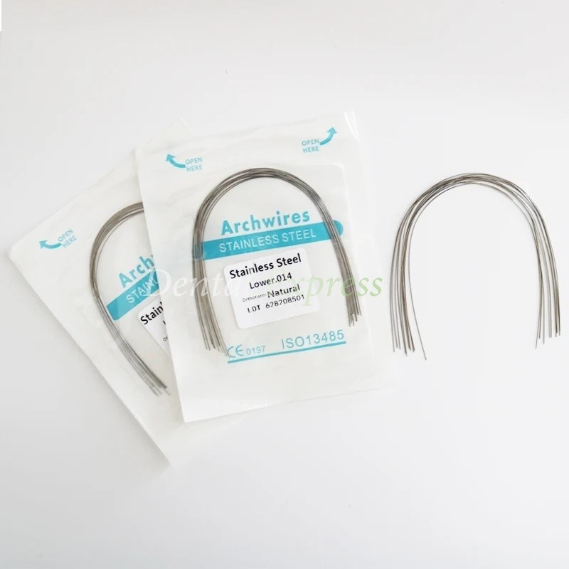 Dental S.S Orthodontic Arch Wire Stainless Steel Round Rectangular Natural Form