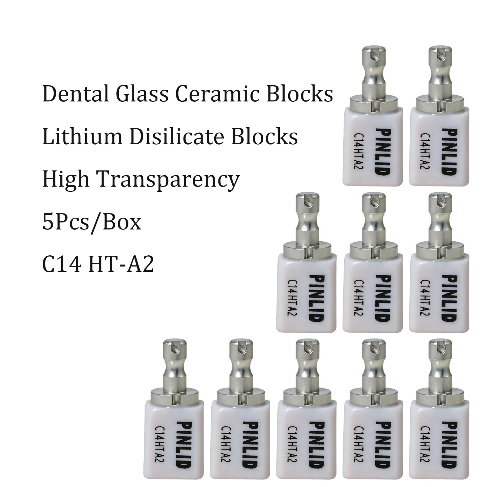 C14 Dental Lithium Disilicate Blocks Emax CAD/CAM For CEREC Inlab 5Pcs/Box HT-A2