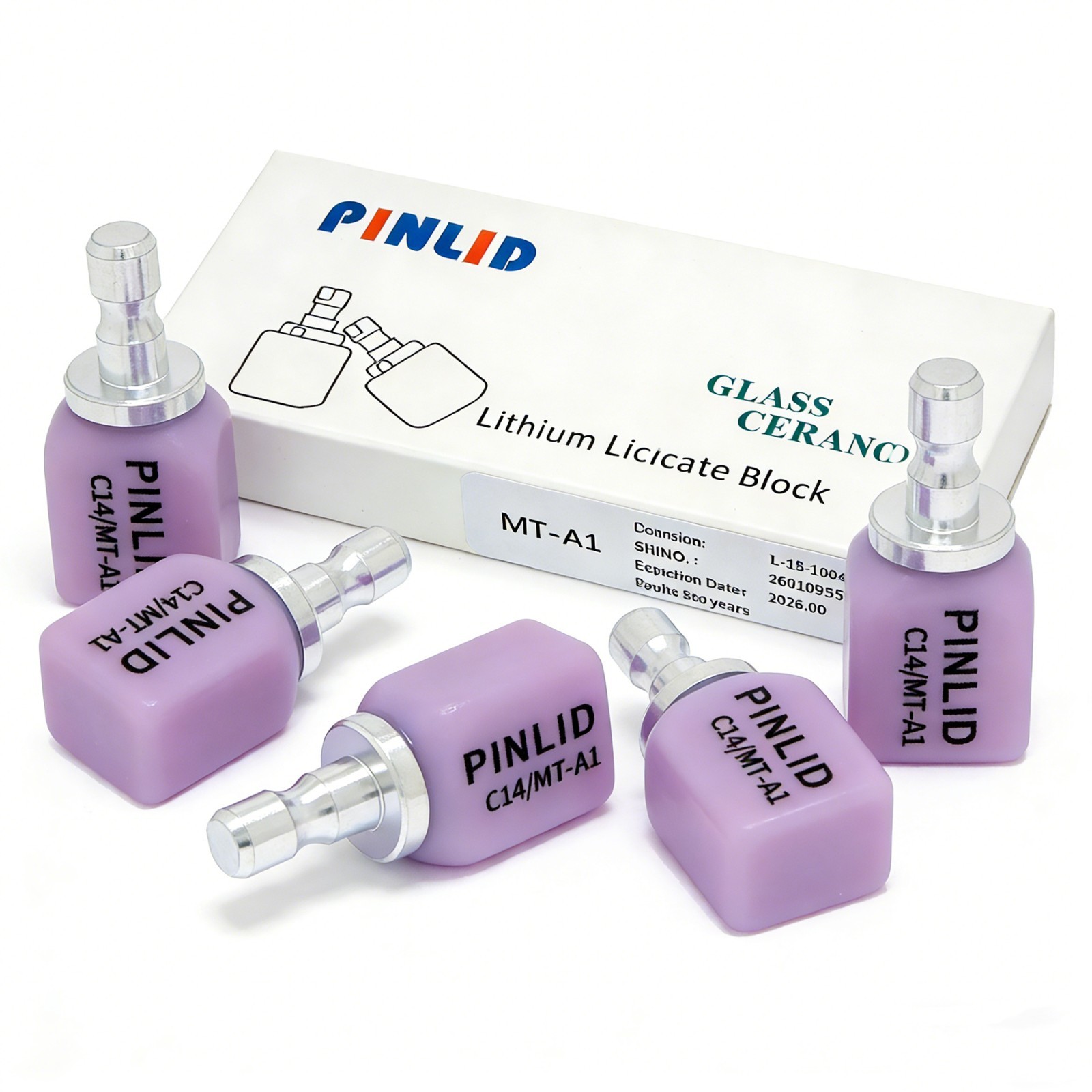 MT C14 Dental Emax CAD/CAM Glass Ceramic Blocks Lithium Disilicate CEREC Block