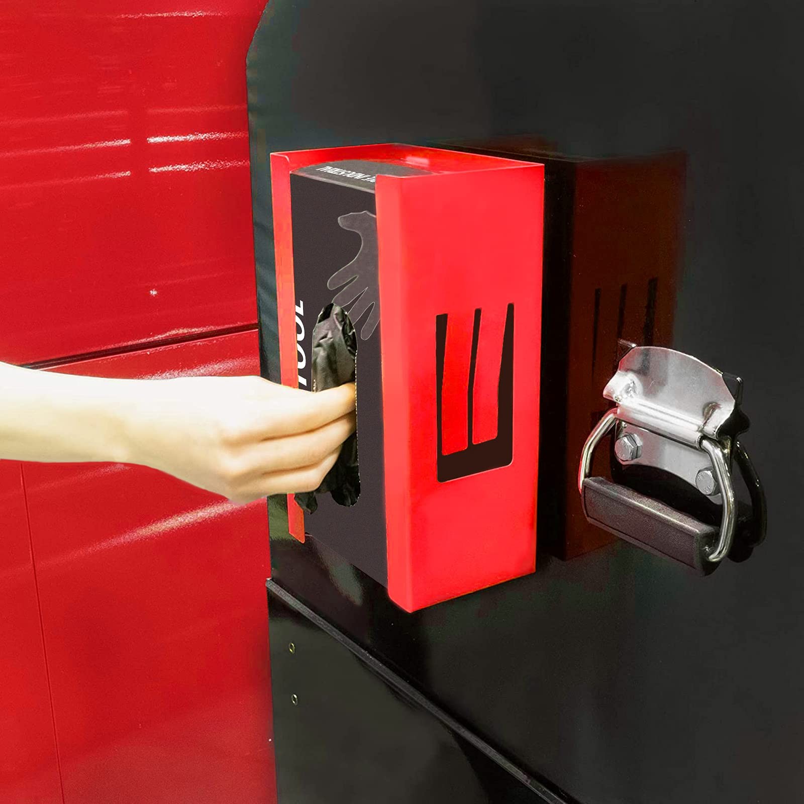 Magnetic Glove/tissue Dispenser Holder Red Glove Dispenser Wall Mount Mount Onto