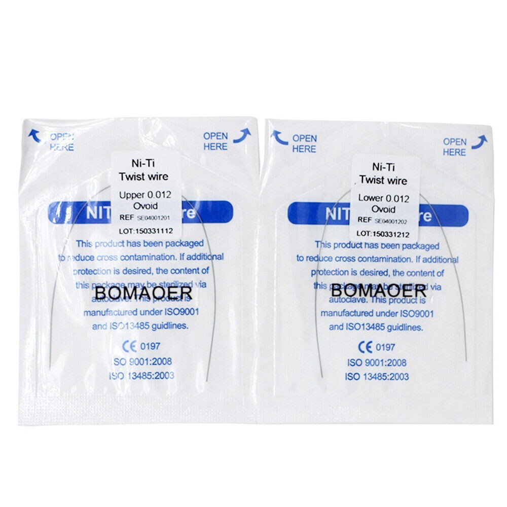 10 Packs Dental Niti Twist Wire Round Oval Form 0.12 Upper 1pc/Pack