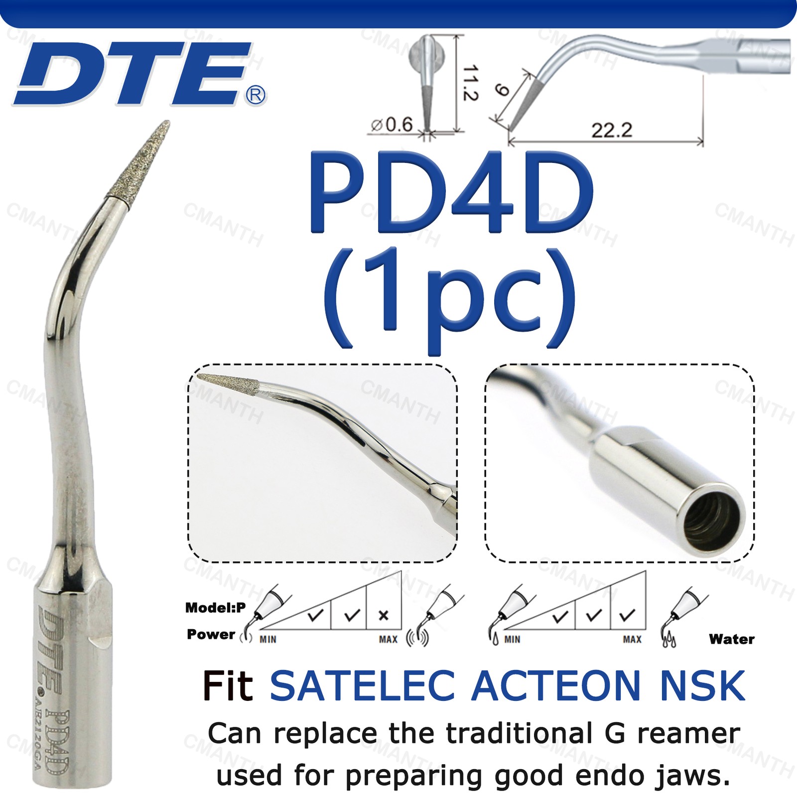Woodpecker DTE Dental Ultrasonic Scaler Tip Periodontics Tips Fit NSK SATELEC