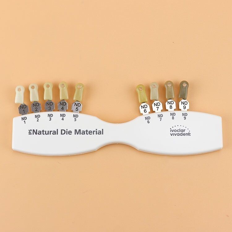 1Set Dental Tooth Shade Guide ND1-9 Abutment 9 Colors IPS Natural Die Instrument