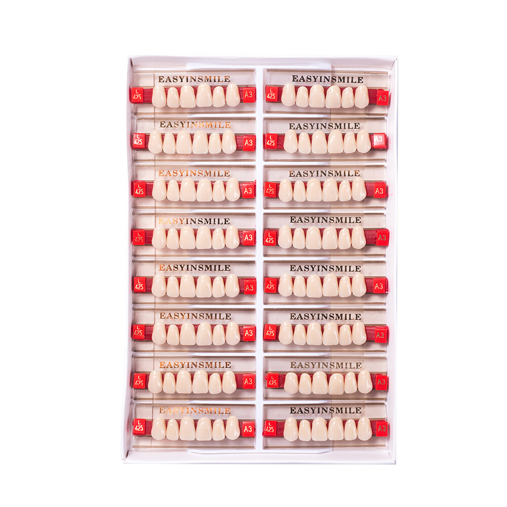 Dental Acrylic Resin Tooth Denture False Teeth Upper Anterior Lower 6Set*16Pc