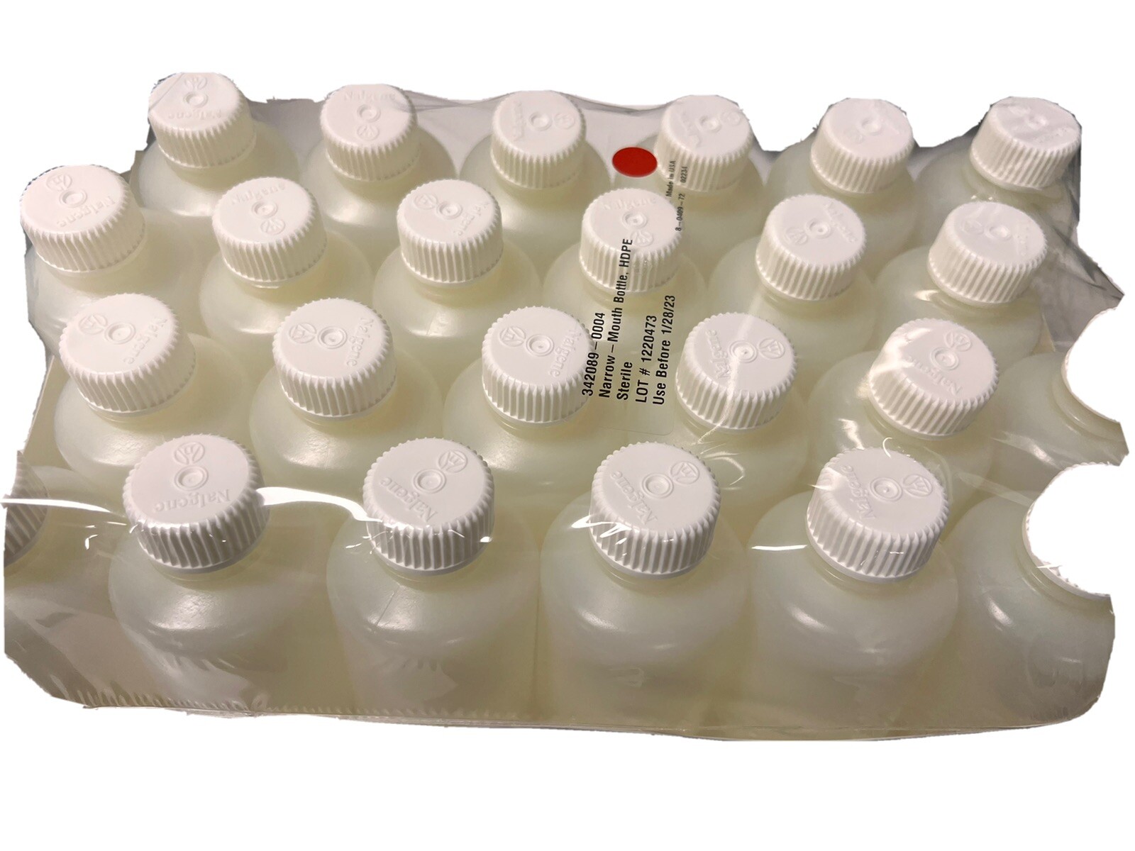 Thermo Scientific, Nalgene Narrow-Mouth HDPE Bottles 125 ML (24 Pcs) – NEW