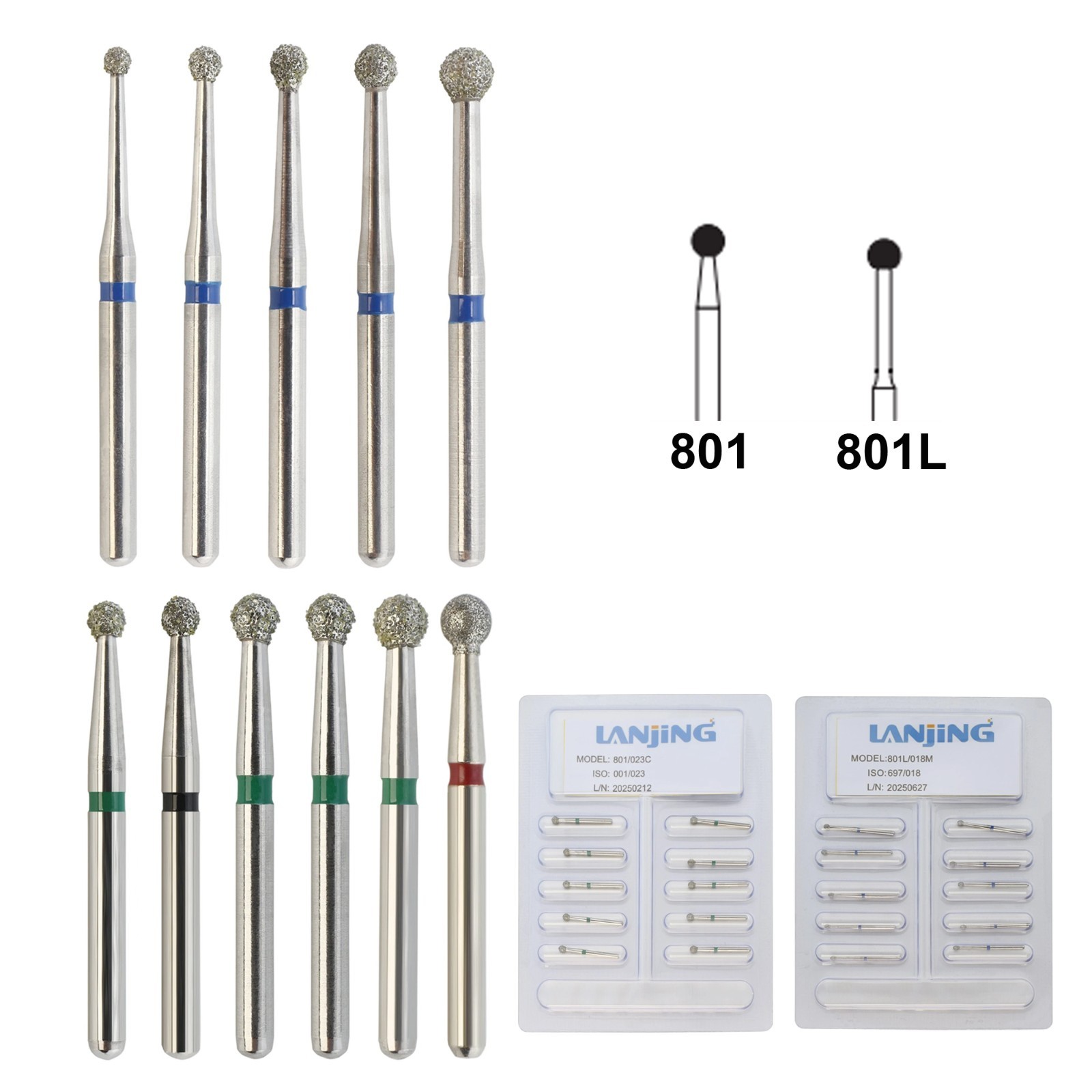 Wave Dental Carbide Bur FG Diamond Burs Football Pear Round End Taper High Speed