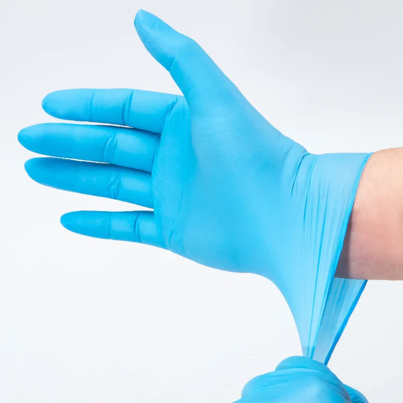 100pcs Disposable Nitrile Gloves 4mil Latex-Free, Powder-Free Medical Grade