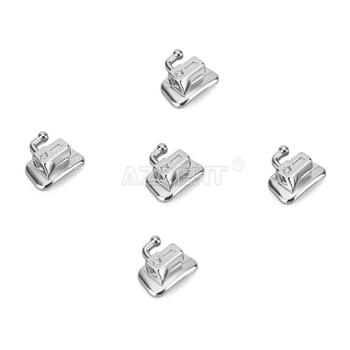 AZDENT 50set Dental Orthodontic 2nd Molar Buccal Tubes Roth/MBT 0.022 Bondable
