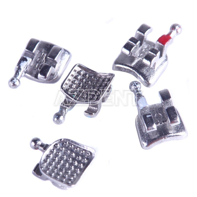 AZDENT Dental Orthodontic MIM Monoblock Brackets Braces Mini Roth/MBT Hooks 345